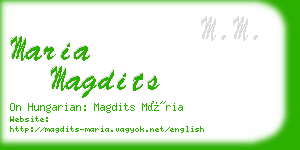 maria magdits business card